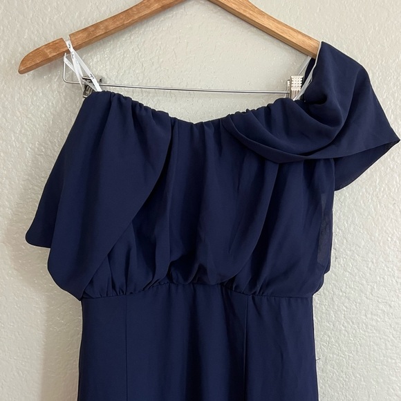 NWOT Lulus Enduring Love Navy Blue Off-the-Shoulder Maxi Dress - Picture 4 of 7